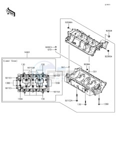 JET SKI STX-15F JT1500AGF EU drawing Crankcase