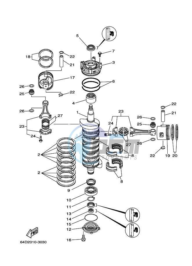 CRANKSHAFT--PISTON