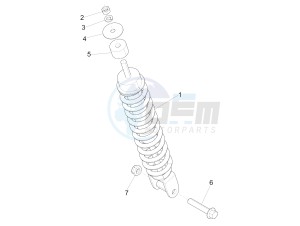 Liberty 50 4t Delivery Single disc drawing Rear suspension - Shock absorbers