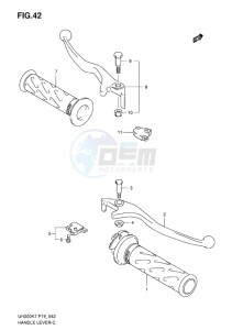 UH200 BURGMAN EU-UK drawing HANDLE LEVER