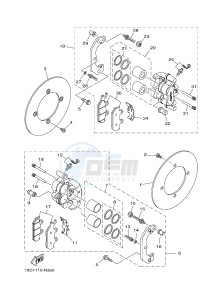 YXM700E YXM700PF VIKING EPS (1XPR) drawing FRONT BRAKE CALIPER