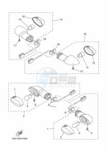 XSR700 MTM690D (BJX1) drawing FLASHER LIGHT