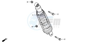 CB600F2 CB600F drawing REAR CUSHION