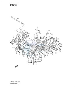 AN400Z drawing CRANKCASE (AN400ZAL1 E2)