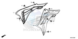 CRF450R Europe Direct - (ED) drawing RADIATOR SHROUD (CRF450R)