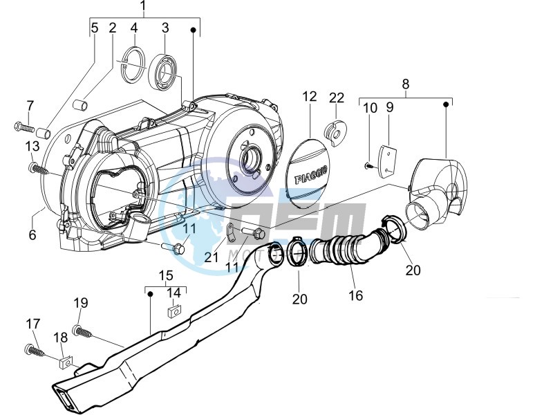 Crankcase cover - Crankcase cooling