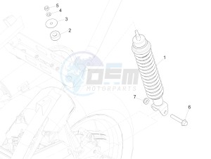 NRG POWER DT 50 drawing Rear suspension - Shock absorber/s