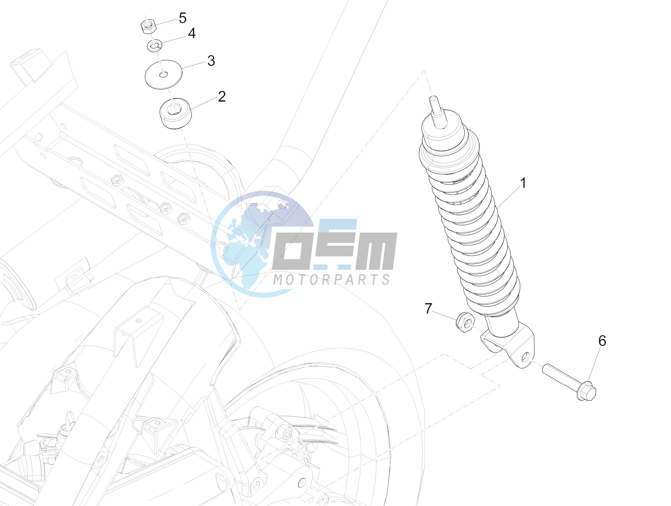 Rear suspension - Shock absorber/s