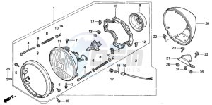 VT1100C2 drawing HEADLIGHT (VT1100C2)