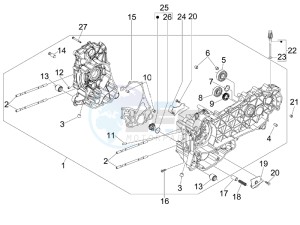 Beverly 300 ie Tourer (USA) USA drawing Crankcase