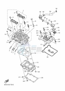 MT-25 MTN250-A (B2E2) drawing CYLINDER HEAD