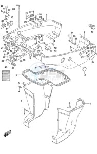 DF 250 drawing Side Cover SS Model w/Transom (X)