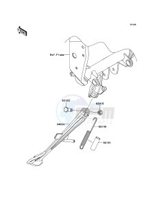 Z750R ZR750NBF FR GB XX (EU ME A(FRICA) drawing Stand(s)