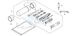 TRX350FM FOURTRAX 350 4X4 drawing TOOLS