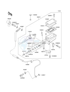 ZX 1100 D [NINJA ZX-11] (D7-D9) [NINJA ZX-11] drawing CLUTCH MASTER CYLINDER