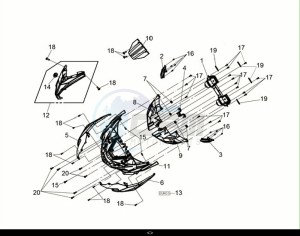 CRUISYM a 125i ABS (LV12W2-EU) (E5) (M1) drawing FR. COVER