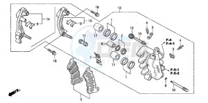 FES125 S-WING drawing FRONT BRAKE CALIPER (FES1257/A7)(FES1507/A7)