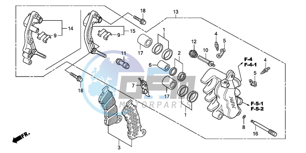 FRONT BRAKE CALIPER (FES1257/A7)(FES1507/A7)