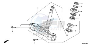 VFR1200FF VFR1200F UK - (E) drawing STEERING STEM