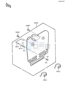 KX 80 E [KX80] (E2-E3) [KX80] drawing NUMBER PLATE -- 85 KX80-E3- -