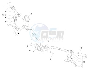 LXV 150 4T 3V IE NOABS E3 (APAC) drawing Handlebars - Master cil.