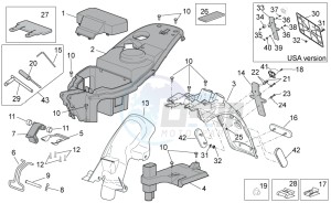 Scarabeo 100 4T e3 drawing Rear body II