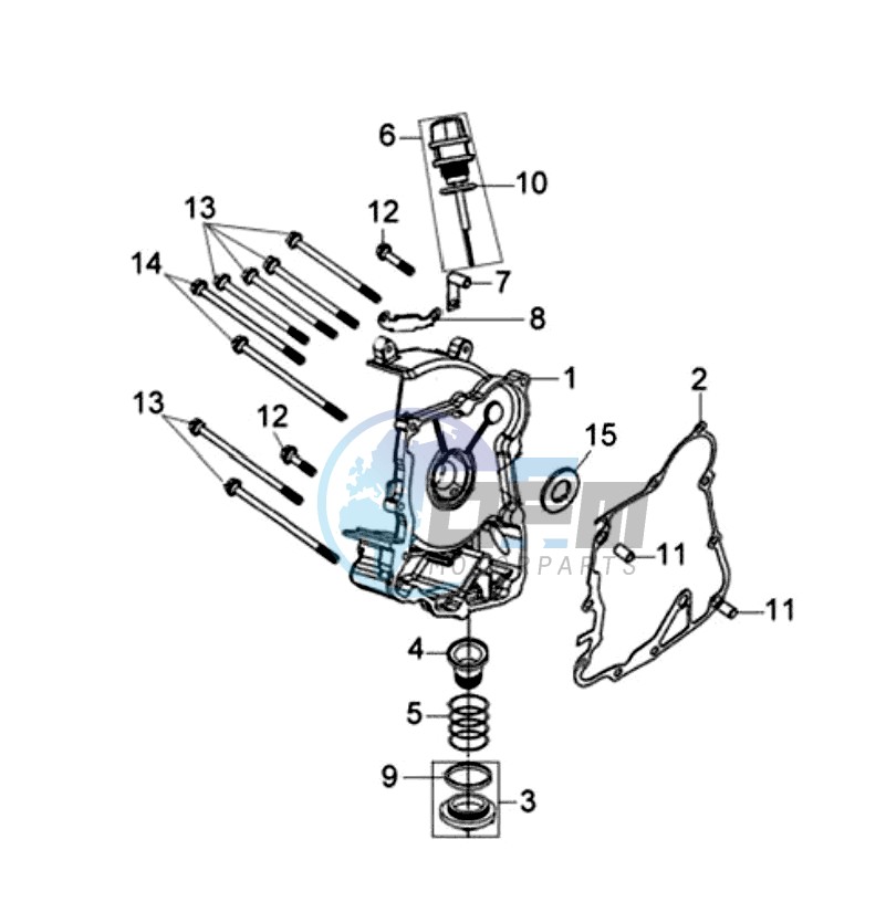 CRANKCASE RIGHT / START MOTOR