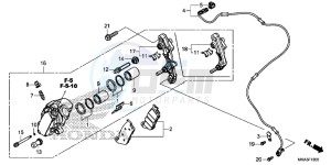 NC750XDG SH125AS UK - (E) drawing FRONT BRAKE CALIPER