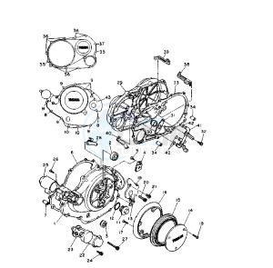 XV VIRAGO 1100 11000 drawing CRANKCASE COVER