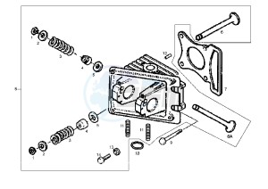 ATLANTIS 50 cc-100 cc 4T - 50 cc drawing CYLINDER HEAD