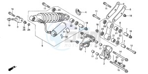 CBR600F drawing REAR CUSHION