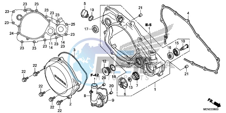 RIGHT CRANKCASE COVER/WATER PUMP