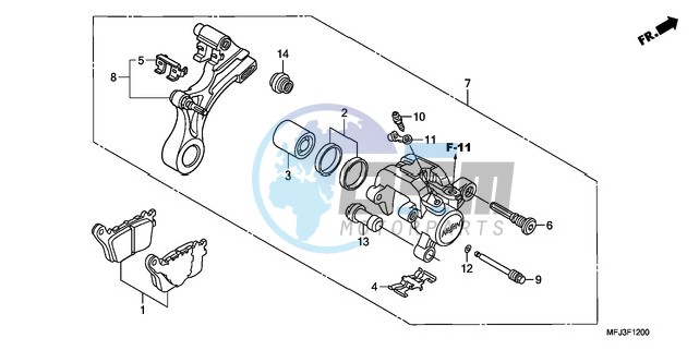 REAR BRAKE CALIPER (CBR600RR)