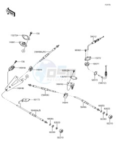 JET SKI ULTRA 310X JT1500LGF EU drawing Cables