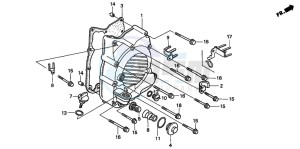 FES250 FORESIGHT drawing RIGHT CRANKCASE COVER