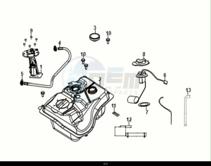 JET 14 200i (XC20W2-EU) (E5) (M1) drawing FUEL TANK