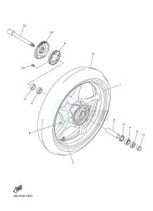 FZ8-N ABS 800 FZ8 (NAKED, ABS) (59P6) drawing FRONT WHEEL