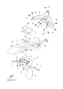 YP125RA (ABS) X-MAX 250 ABS (2DL6 2DL6 2DL6 2DL6) drawing FENDER