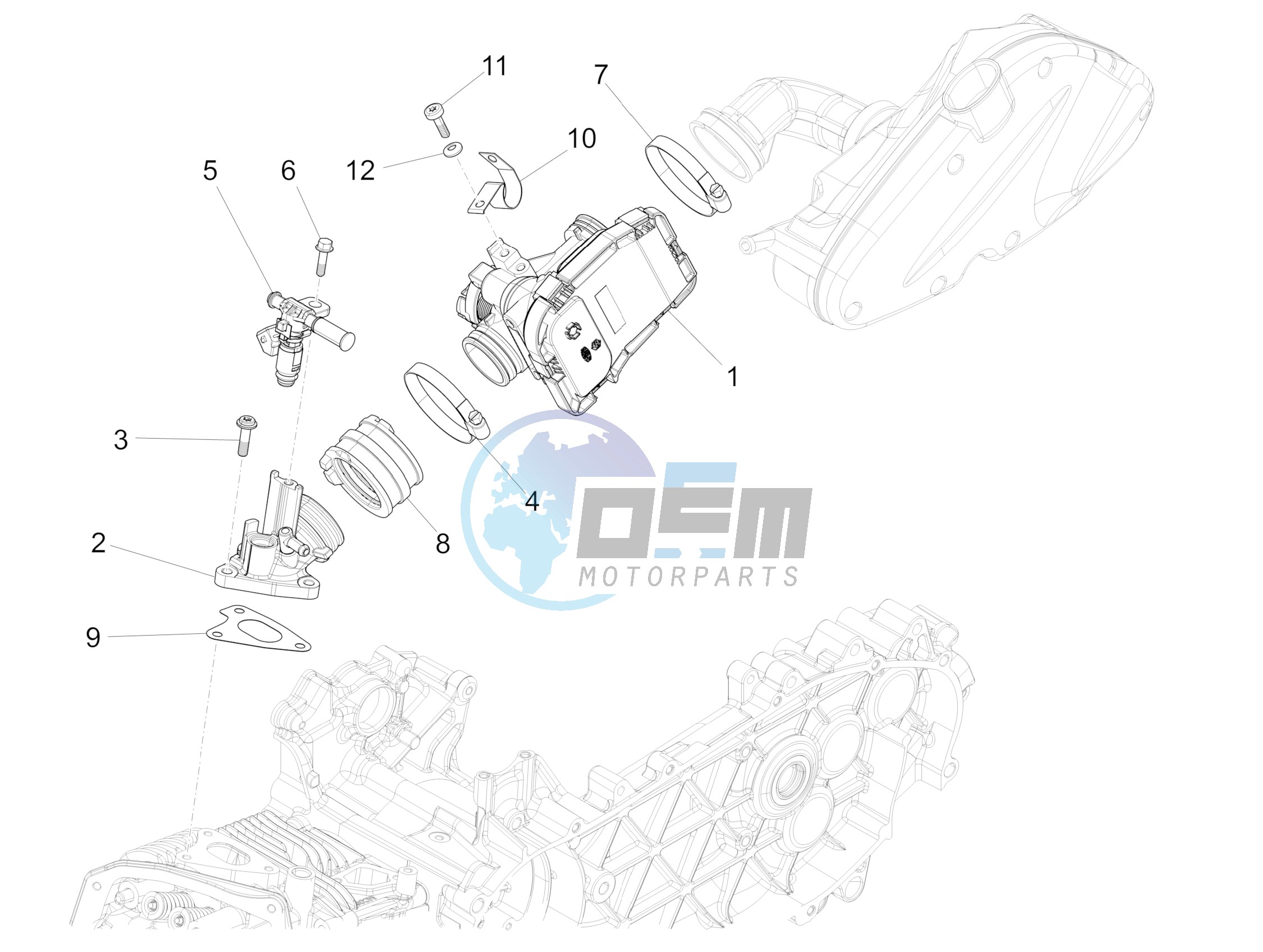 Throttle body - Injector - Induction joint