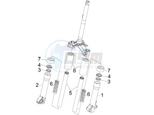 Liberty 125 4t ptt e3 (F) France drawing Fork components (Escorts)