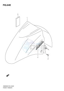 AN650 (E2) Burgman drawing FRONT FENDER (AN650AL0)