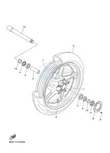 MTN1000 MTN-1000 MT-10 (B67E) drawing FRONT WHEEL