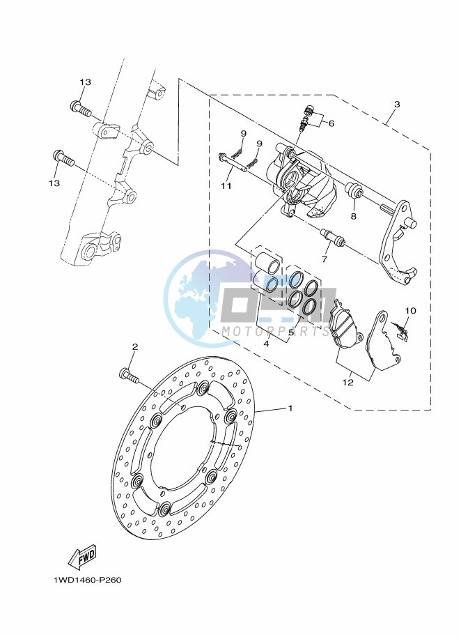 FRONT BRAKE CALIPER