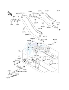 VN 1600 A [VULCAN 1600 CLASSIC] (A6F-A8FA) A7FA drawing MUFFLER-- S- -