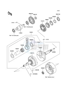 KLF300 KLF300-B18 EU GB drawing Crankshaft