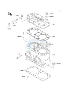 JF 650 K [X2] (K2) [X2] drawing CYLINDER HEAD_CYLINDER