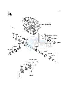 KFX700 KSV700B6F EU drawing Front Bevel Gear