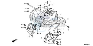 TRX420TMD TRX420 Europe Direct - (ED) drawing FRONT FENDER