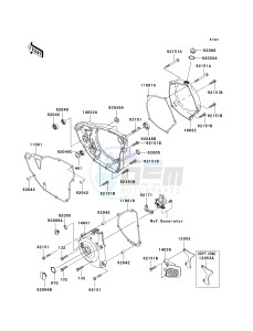 KX 250 W [KX250F MONSTER ENERGY] (W9FA) W9FA drawing ENGINE COVER-- S- -