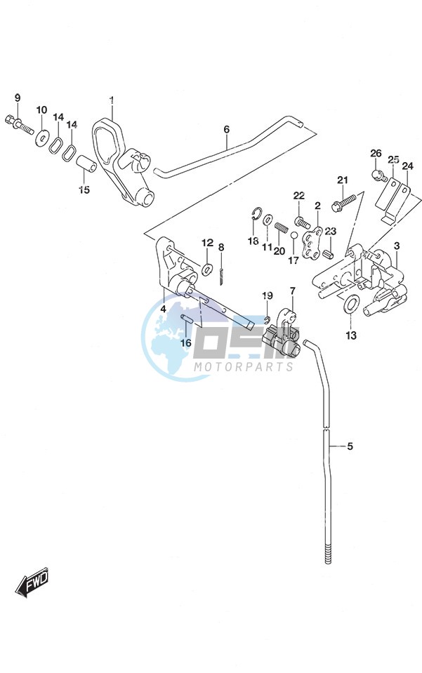 Clutch Rod Non-Remote Control